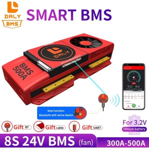 BMS 8S 3.2V Bluetooth 24V 485 to USB device CAN NTC UART LiFePO4 LTO 300A 400A 500A