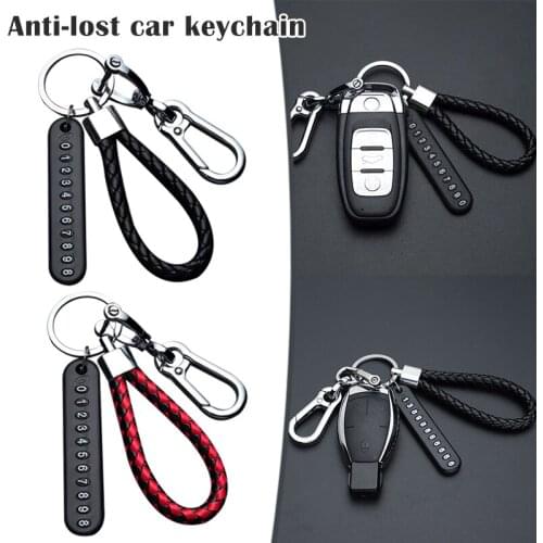 Car Key Chain Lanyard Pendant Anti-Losts Number Plate Key Chain Personality Keychain Men And Women Car Styling