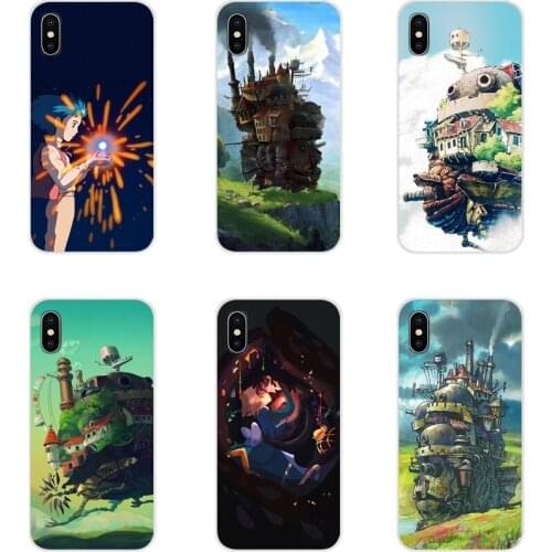 Studio Ghibli Howls Castle For Apple iPhone X XR XS 11Pro MAX 4S 5S 5C SE 6S 7 8 Plus ipod touch 5 6 Transparent TPU Shell Case