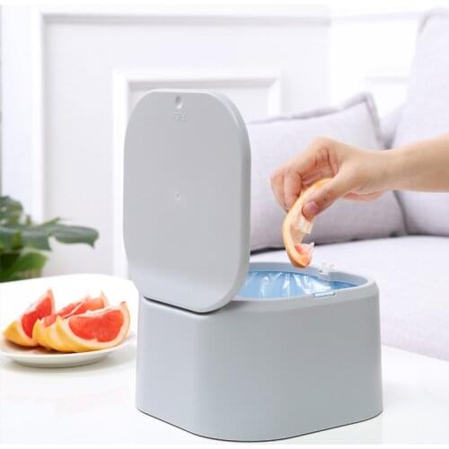Mini Double-layer Waste Bins Multi-function Desktop Pressure Capped Trash Box Can Kitchen Office Garbage Storage Bucket 1piece