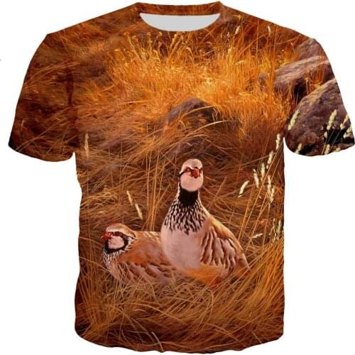 Hunting Partridge Bird Men/women New Fashion Cool 3D Printed T-shirts Casual Harajuku Style Tshirt Streetwear Tops Dropshipping