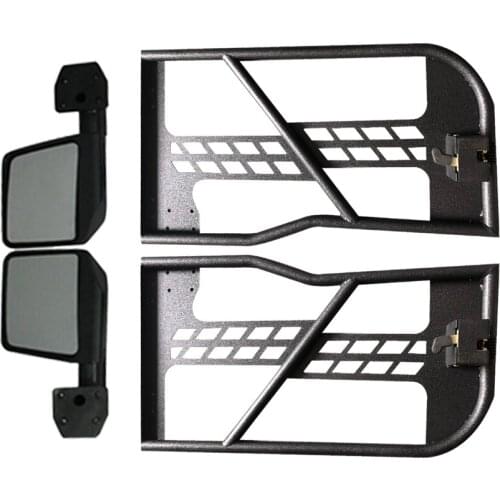 J197 Free shipping one set black steel half tube doors for jeep wrangler jk 07-15 2doors Auto products LANTSUN