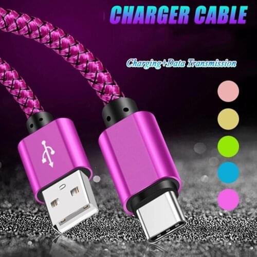 USB C Type C Fast Charging Data Sync Cable For Xiaomi Mi Poco X3 NFC F3 M2 F2 Pro Note 10 9 T 8 Lite Redmi 9 8 8A 9T Phone Cable