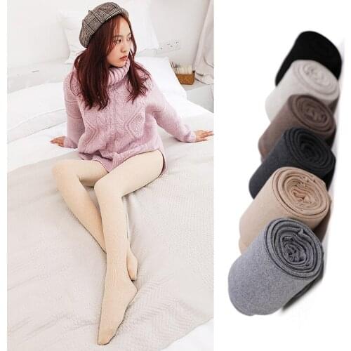 2021 New Women Autumn Tights Striped High Waist Elastic Slim Pantyhose Warm Solid Tights Meia Calca Fashion Medias De Mujer