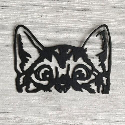 Cat Head Metal Cutting Dies Stencil Scrapbooking DIY Album Stamp Paper Card Mold Embossing Decor H55A