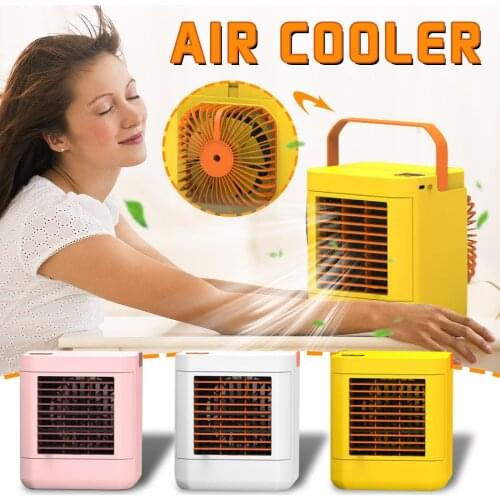 Low noise Water cooling USB Charging Mini Air Cooler Desktop Type-c Small Air Conditioner Home Dormitory Outdoor Fan Night light