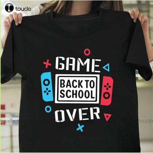 New Vintage Game Over Back To School First Day Of School T-Shirt Shirt Men Cotton Tee S-5Xl Unisex