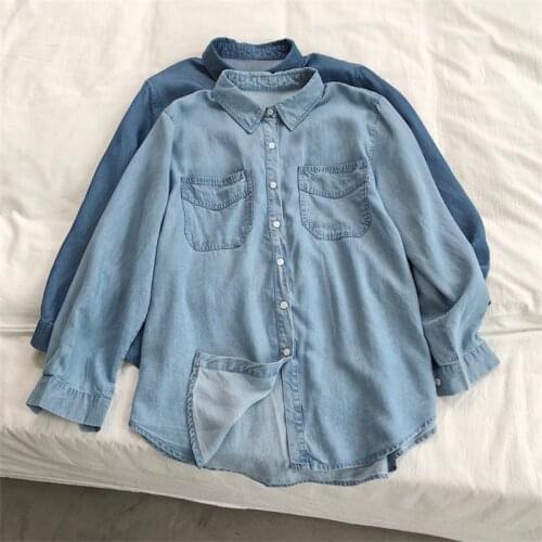PANGBOM Womens Denim Shirts
