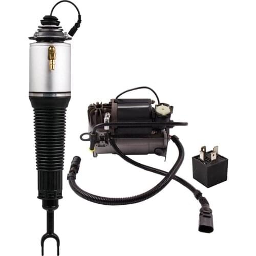 Front Left Strut Suspension + Air Compressor Pump Kit For Audi A8 Quattro S8 2004-2010 4E0616005D, 4E0616039AF