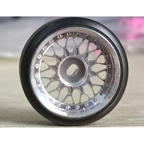 RC Mosquito HGD1 MINI-Q MINI-D MINI-ZDRZ Weili BBS Metal Wheelhub Drift Tires Silver