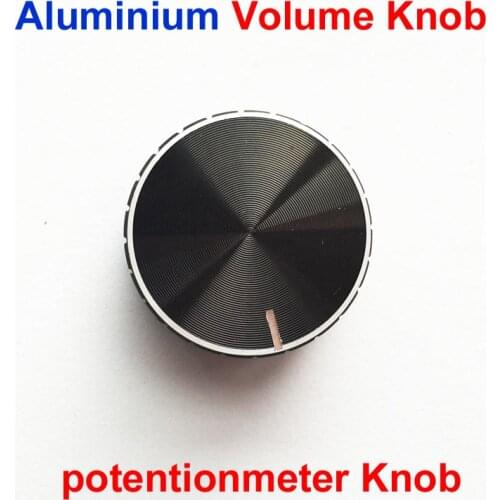 New 10PCS Black Volume Potentiometer knobs aluminum alloy knob diameter 28mm*16.5mm/6mm inner dia laciness D Type knob
