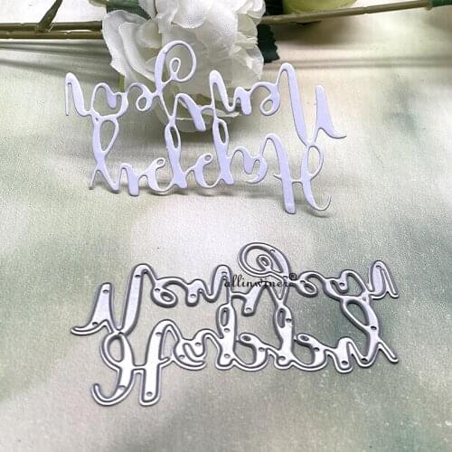 Happy new year letters DIY Craft Metal Cutting Die Scrapbook Embossed Paper Card Album Craft Template Stencil Dies