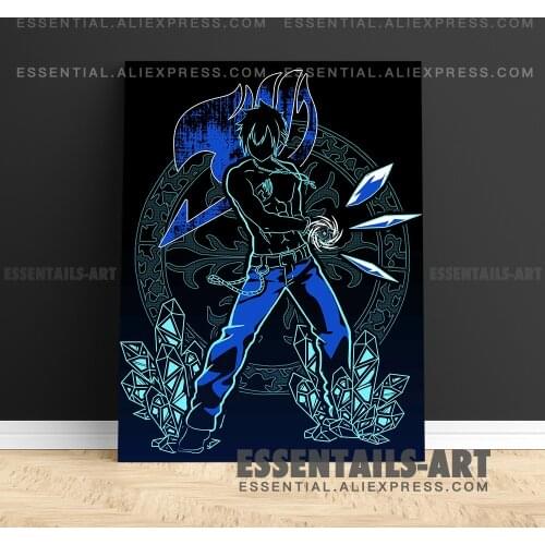 Gray Fullbuster Fairy Tail Anime Poster Canvas Wall Art Painting Decor Pictures Bedroom Study Living Room Home Decoration Prints