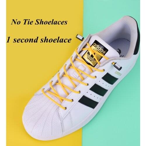 1 Pai No Tie Shoelaces Round Elastic Locking Shoelace Kids Adult Sneakers Quick Lazy Laces Suitable for all Shoes Shoestrings