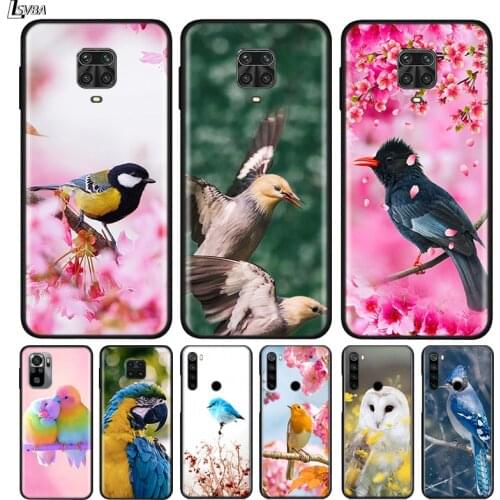 Silicone Cover Spring Flower Birds For Xiaomi Redmi Note 10 10S 9 9C 9S Pro Max 9T 8T 8 7 6 5 Pro 5A 4X 4 Phone Case