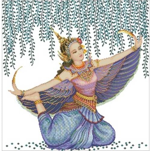 Thai dancer patterns Counted Cross Stitch 11CT 14CT 18CT DIY Chinese Cross Stitch Kits Embroidery Needlework Sets