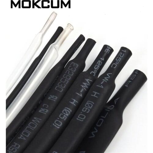 1mm 1 Meter 8 Types/Kinds Heat Shrink Tubes Package Heat Shrinkable Tube Tubing 2-8 Component Black White Cable Sleeves