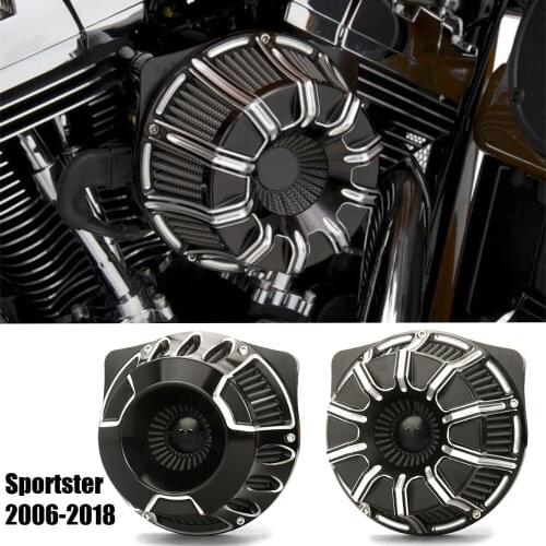 Air Filter CNC Air Cleaner For Harley Sportster XL883 1200 Dyna Fatbob Touring Street Glide FLHR Softail Heritage 91-2018
