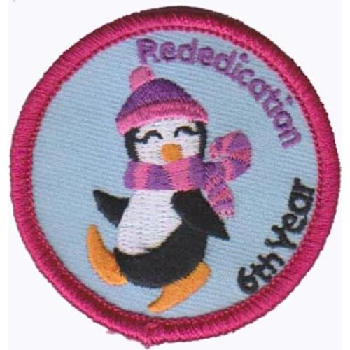Rededication Embroidered Badge/Made by Twill with Merrow Border and PVC backing Welcome with 50pcs MOQ 100pcs/lot free shipping