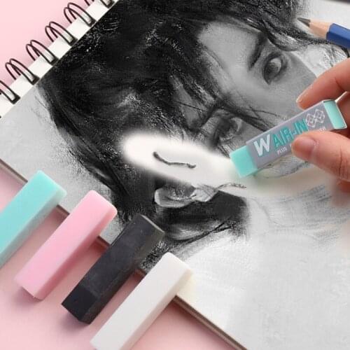 Japanese Plus Wair-in Plastic Eraser for Pencils Mini Size Multi Color No Drop Office School Student Supplies F981