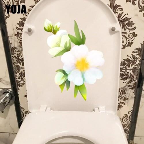 YOJA 13.8X22.5CM Cartoon Pear Flower Fresh WC Decor Toilet Seat Stickers Home Room Wall Decal T1-1905