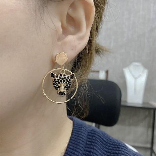 Wild Sexy Gold Color Leopard Earrings For Women Girl Romantic Lovely Animal Chic Party Halloween Day Decoration Jewelry