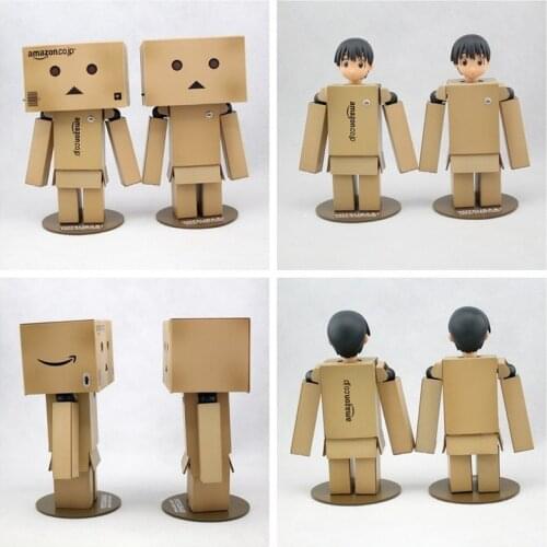 1pcs Revoltech Danbo Danbor Head can be changed Japanese Box Version Action Figure Doll Toy Gift LED Light New In Box