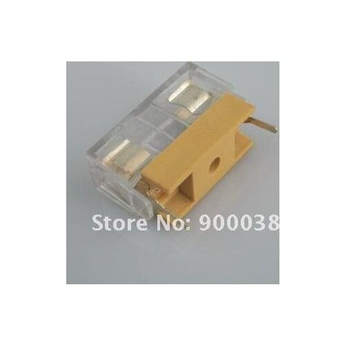 10pcs Fuse Holder 5x20 Transparent cover through hole 2 pins Rohs