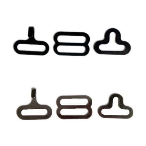 100 sets Bow Tie Hardware Necktie Hook Bow Tie or Cravat Clips Fastener to Make Adjustable Straps on Bow Tie dip 19mm/13mm inner