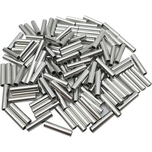 1000pcs/pack 3.1mm Butt Splice Connectors Copper Tinned Splice Crimp Terminal Sleeve Cable Tube Sleeving Kits