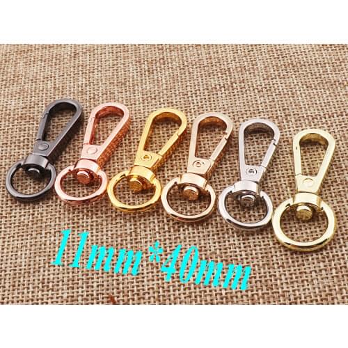 12 PCS Rose Gold/Silver/Black/Gold Lobster Swivel Clasps Carabiner Snap Hook Claws Buckle Gate Bag Purse Strap Hook Trigger sna