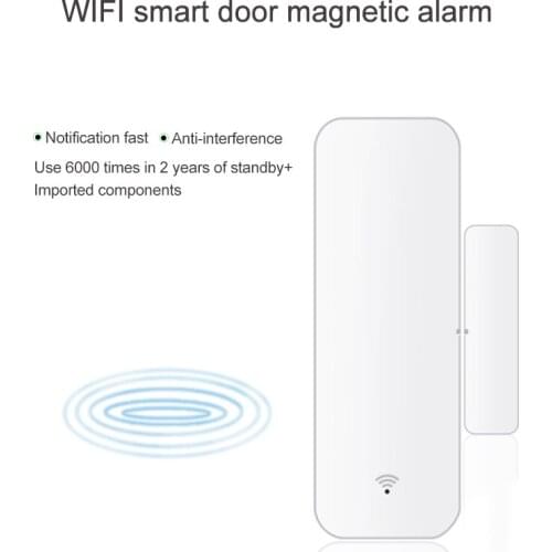 5x Tuya Smart WiFi Door Window Sensor Magnetic Detector Door Open / Closed Detectors APP Control Work With Alexa