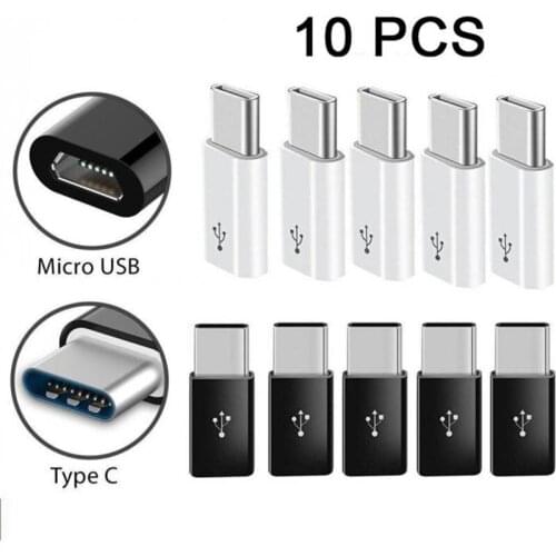 Maikou 10 Pcs USB 3.1 Type-C Male to Micro USB Female Adapters