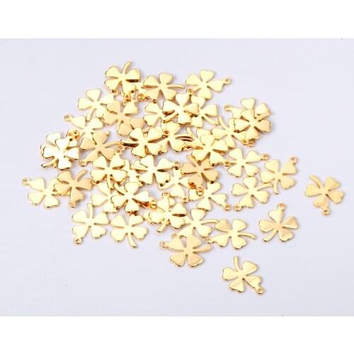 ASON 100 Pcs/Lots Ladies Necklace Heart Charm Pendant Stainless Steel For Necklace Bracelet DRY Handmade Jewelry Making Supplies