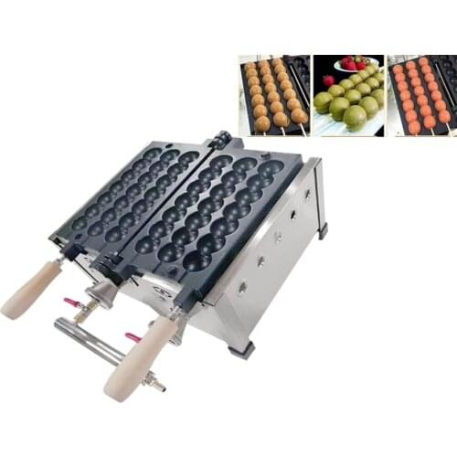 Free Shipping Gas Type Electric Skewer Waffle on a Stick Machine Sugar-coated Haws Shape Waffle Iron Maker Ball-shape Cake Baker