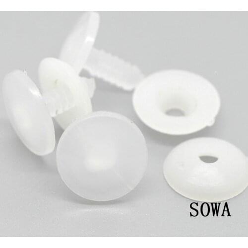 Free Shipping Size20x20mm White Plastic Doll Joints Doll Accessories For Toys Doll Making Crafts DIY 50PCS(25sets)
