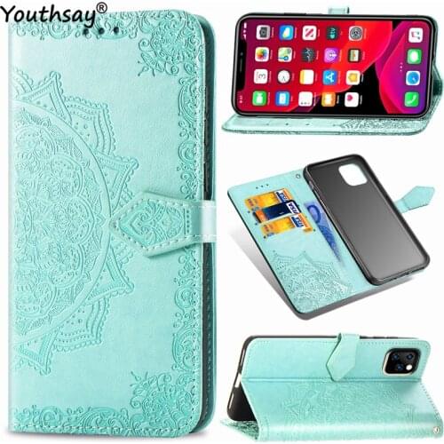 For iPhone 11 Pro Max Case Flower PU Leather Phone Bag Case Case For iPhone 11 Pro Max Cover For iPhone 11 Pro Max 6.5" Youthsay