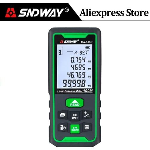 Sndway Green Laser Distance Meter 100m 70m 50m Range finder Laser Tape Measure Trena Digital Roulette Lazer Ruler Rangefinder