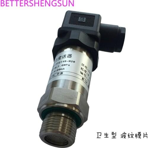 Pressure Transmitter Sensor Sanitary Corrugated Diaphragm 0-0.16bar 4-20mA