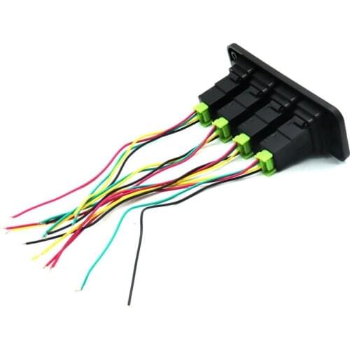 DC 12V-24V 4 Gang Car White LED Rocker ON OFF Light Switch Panel for Toyota