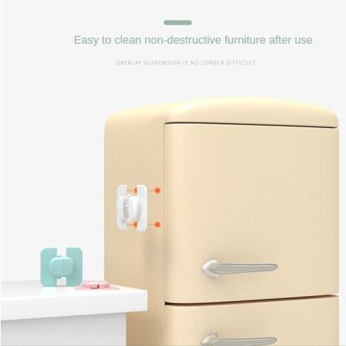 Children Refrigerator Lock Baby Safety Cabinet Door Lock Baby Square Safety Lock Maternal and Child Supplies Store Lock Box
