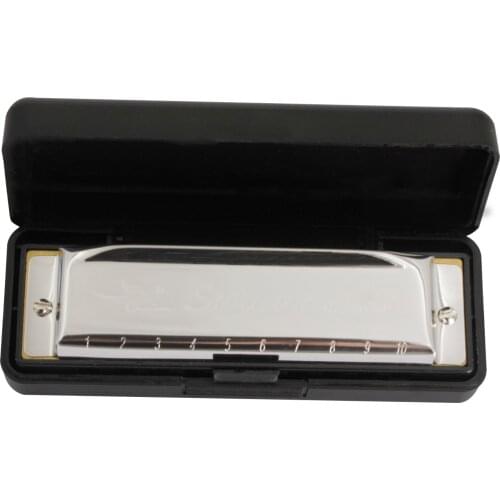 Swan Harmonicas 10 Holes 20 Tone Key of C Silver Color Blues Jazz Rock Folk Music Musical Instrument Diatonic Harp SW1020-7
