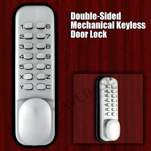 HOMSECUR Double-sided Machinery Password Door Lock With Two Password Keypads High-Quality