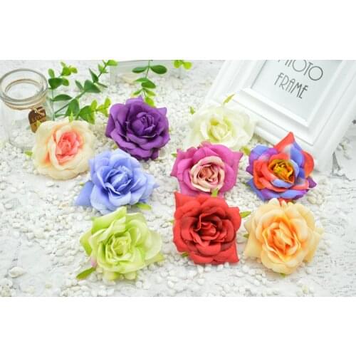 Artificial flowers Fresh and good simulation roses head DIY curling shoes flower corsage hair accesso