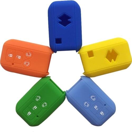 Skin Silica Gel Key Cover for Suzuki Swift 2018 2019 Jimny Sierra Spacia Wagon 4 Button Silicone Car Key Cover Case Holder Set