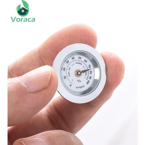 Mini Mosaic Round Cigar Hygrometer 28mm High Precision Cigar Case Moisture Meters Tobacco Box Humidity Gauge Cigar Accessories