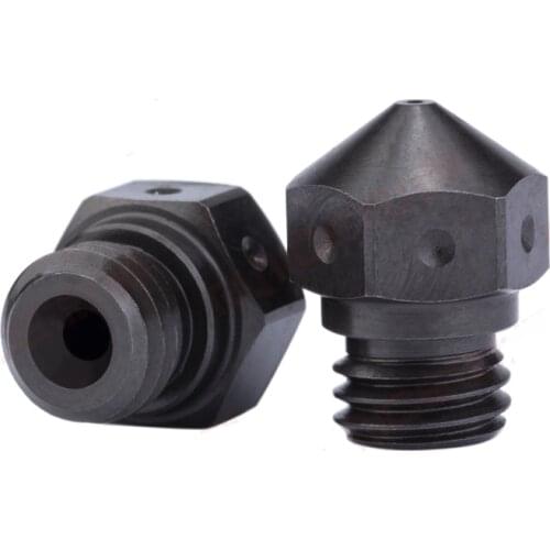 MK10 Hardened steel Nozzle PTFE for Micro Swiss Hotend M7 Thread Wanhao FlashForge Qidi Tech Dremel