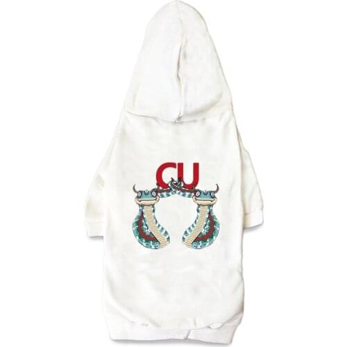 Fashion Print Pet Dog Clothes for Small Dogs Clothing Puppy Cotton Hoodies Dog Accessories French Bulldog Costume PC1518