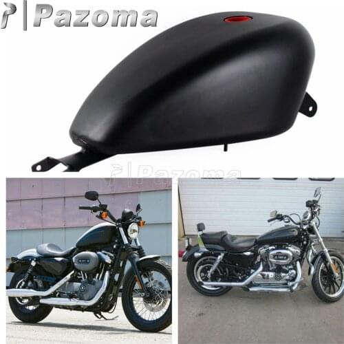 Motorcycle Black 3.3 Gallon EFI Gas Fuel Tank for Harley Sportster XL 1200 883 2007-2017
