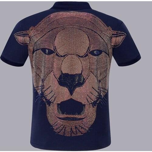 Polo Shirt Men 2020 Summer Cotton Turn-down collar Breathable Anti-Wrinkle Business Tops Tee polo Diamond design